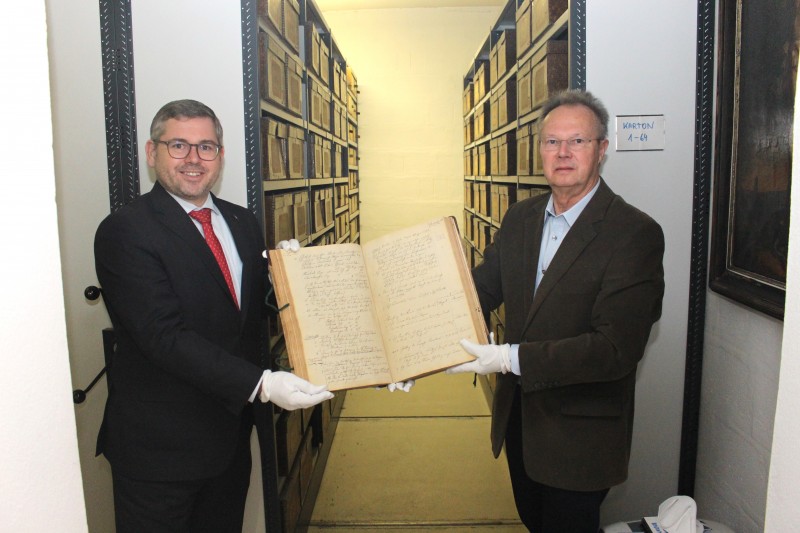 LR Schleritzko mit Dr. Erich Rabl, Stadtarchiv Horn