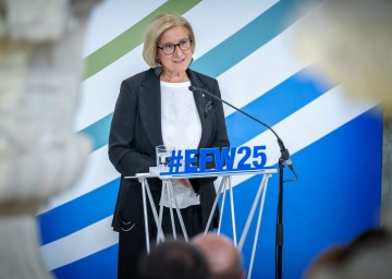 Landeshauptfrau Johanna Mikl-Leitner am Europa-Forum Wachau 2025.