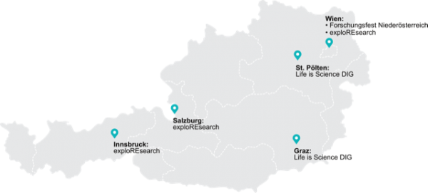 Karte von Österreich