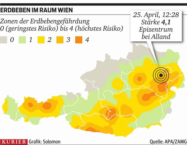 Erdbebengebiet in NÖ