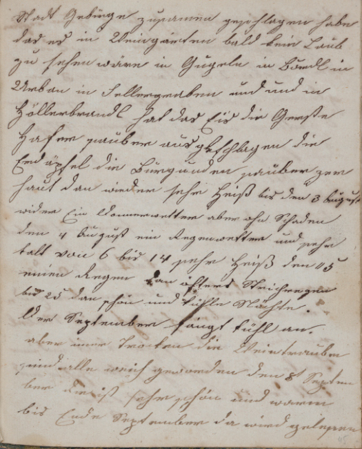 Handschriftliche Aufzeichnung von 1865