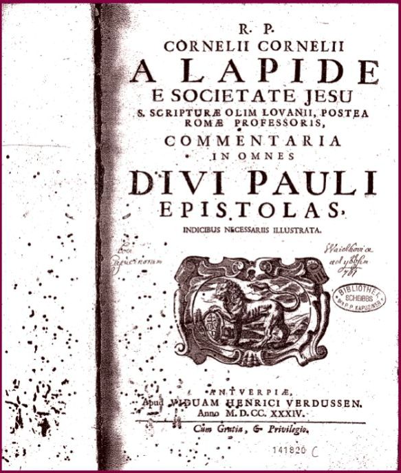 Titelblatt mit Spuren des Bücherwurms